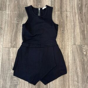 Black open back with zipper skort dress size large